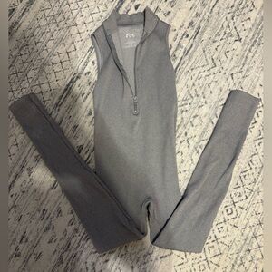 Grey One Piece elastic suit